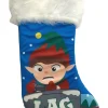 Outlet Fuzzy Blue Elf Video Gamer Lag Holiday Christmas Stocking Stockings