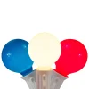 G40 Globe Christmas Light Set - Red, White and Blue - 9' White Wire - 10ct Globes