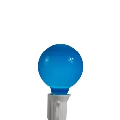 G40 Globe Christmas Light Set - Red, White and Blue - 9' White Wire - 10ct Globes