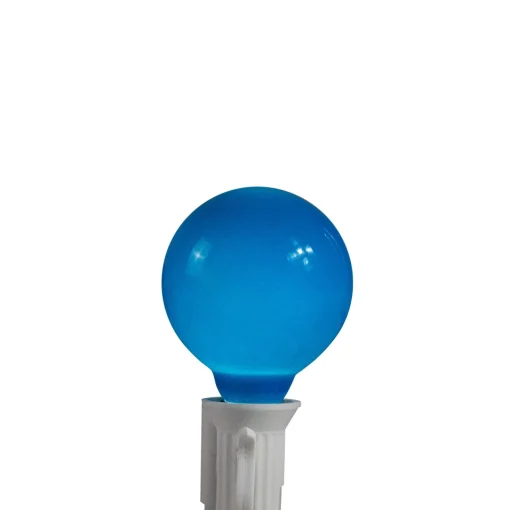 G40 Globe Christmas Light Set - Red, White and Blue - 9' White Wire - 10ct Globes