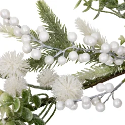 Glittered Berries and Eucalyptus Artificial Christmas Garland - 5' - Unlit Unlit