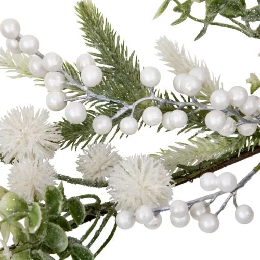 Glittered Berries and Eucalyptus Artificial Christmas Garland - 5' - Unlit Unlit