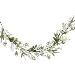 Glittered Berries and Eucalyptus Artificial Christmas Garland - 5' - Unlit Unlit