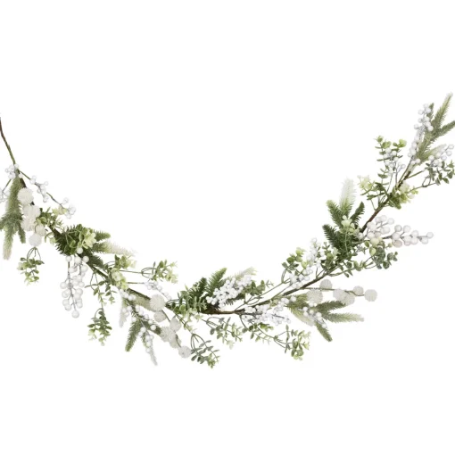Glittered Berries and Eucalyptus Artificial Christmas Garland - 5' - Unlit Unlit