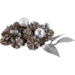 Hot Glittered Berries and Pinecones Christmas Decorations - 6" People
