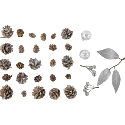 Hot Glittered Berries and Pinecones Christmas Decorations - 6
