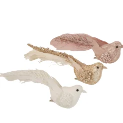 New Glittered Bird Christmas Clip-on Ornaments - 6.5