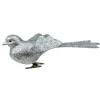 Sale Glittered Bird Clip-On Christmas Ornament - 6" - Silver-tone Animals