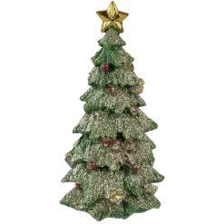 Online Glittered Christmas Tree with Presents, Berries and Bows Decoration - 6.75" Trees