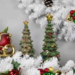 Online Glittered Christmas Tree with Presents, Berries and Bows Decoration - 6.75" Trees