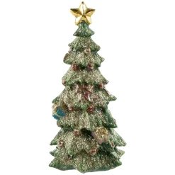 Online Glittered Christmas Tree with Presents, Berries and Bows Decoration - 6.75