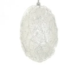 Clearance Glittered Clear and Silver Shatterproof Christmas Ball Ornament 4" (100mm) Shatterproof Balls