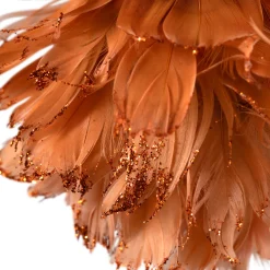 Glittered Feather Christmas Ball Ornament - 6