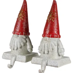 Sale Glittered Gnome Christmas Stocking Holders - 8.25