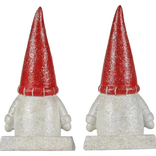 Sale Glittered Gnome Christmas Stocking Holders - 8.25" - Set of 2 Stocking Holders
