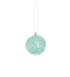 Glittered Ice Blue Shatterproof Snowy Winter Christmas Ball Ornament 3.25" (80mm) Shatterproof Balls