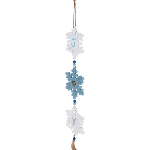 Best Glittered Joy Snowflakes Christmas Wall Sign - 26" Door