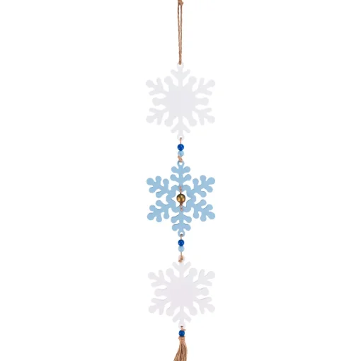 Best Glittered Joy Snowflakes Christmas Wall Sign - 26" Door