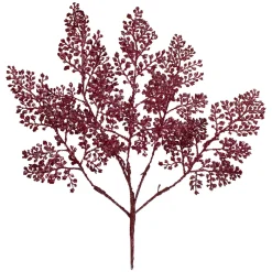 Online Glittered Leaves Artificial Christmas Spray - 18" - Deep Pink Sprays, Picks & Branches