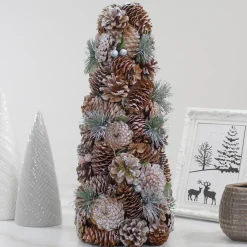 Sale Glittered Pinecone Berry Christmas Tree - 16.5" - Green and Brown Trees