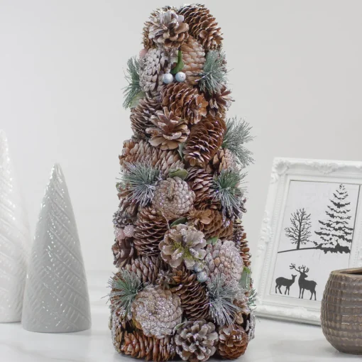 Sale Glittered Pinecone Berry Christmas Tree - 16.5" - Green and Brown Trees