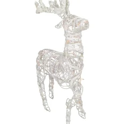 Online Glittered Rattan Reindeer Outdoor Christmas Decoration - 30