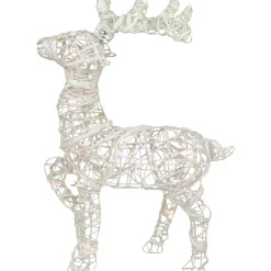Online Glittered Rattan Reindeer Outdoor Christmas Decoration - 30