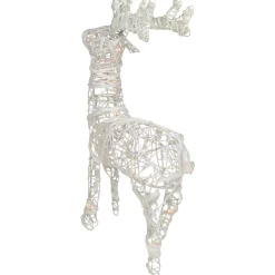 Online Glittered Rattan Reindeer Outdoor Christmas Decoration - 30