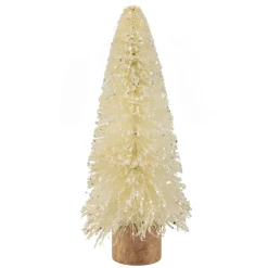 Best Glittered Sisal Christmas Tree with Wooden Base Decoration - 8.75" - Cream Trees