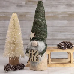 Best Glittered Sisal Christmas Tree with Wooden Base Decoration - 8.75