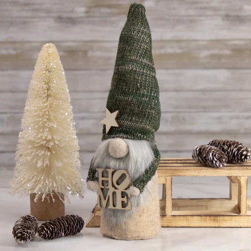 Best Glittered Sisal Christmas Tree with Wooden Base Decoration - 8.75" - Cream Trees