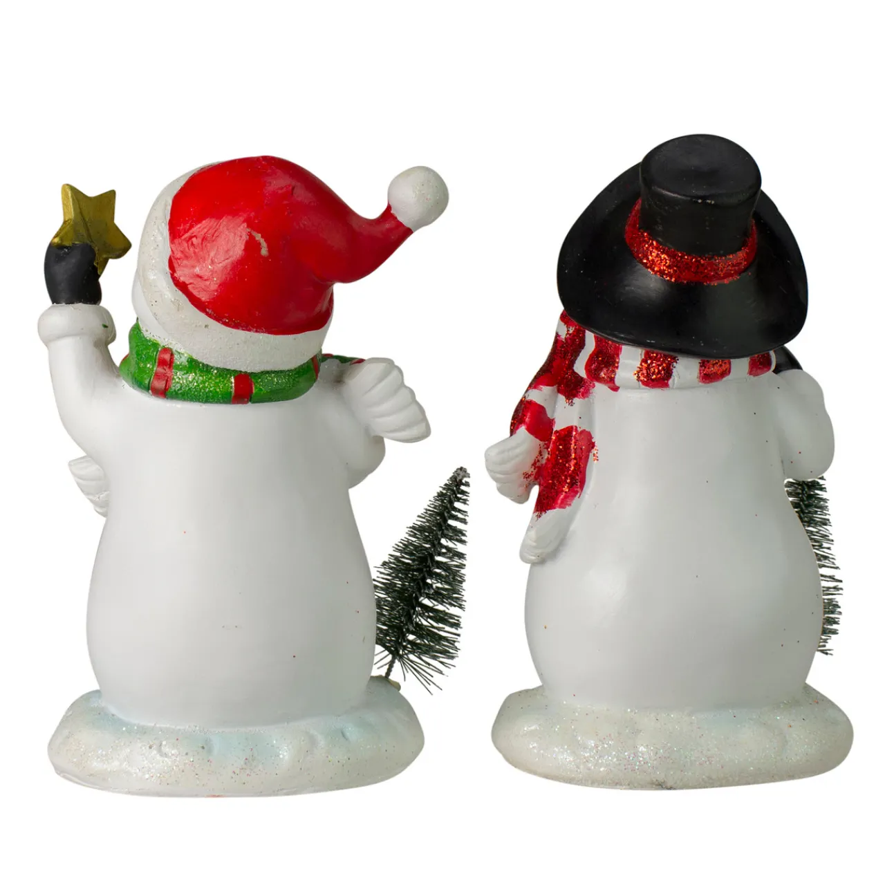 Best Glittered Snowman Christmas Stocking Holders - 5.75" - Set of 2 Stocking Holders