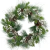 Sale Glittered White Berry and Pinecone Artificial Christmas Wreath, 30-Inch, Unlit Unlit