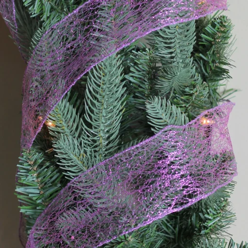 Outlet Glittering Purple Solid Wired Christmas Craft Ribbon 2.5" x 10 Yards Ribbons & Bows