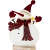 Hot Glossy Snowman in Red Scarf and Mittens Christmas Decoration - 12" Snowmen