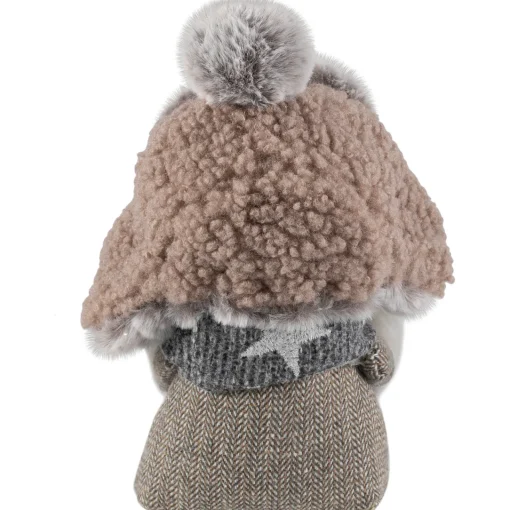 New Gnome Girl with Plush Trapper Hat Christmas Figure - 5.5" Gnomes