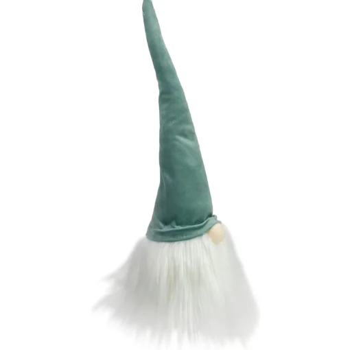 Outlet Gnome Head with Beard Christmas Decoration - 15" - Green and White Gnomes
