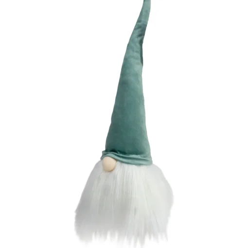 Outlet Gnome Head with Beard Christmas Decoration - 15" - Green and White Gnomes