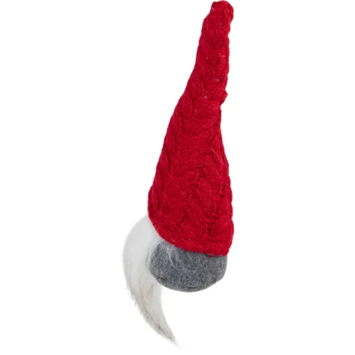 Sale Gnome with Knitted Hat Christmas Decoration - 8" - Gray and Red Gnomes