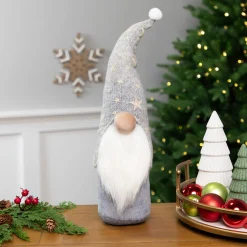 Clearance Gnome with Knitted Star Pattern Hat Christmas Figure - 17" Gnomes