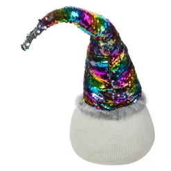Discount Gnome with Rainbow Flip Sequin Hat Christmas Decoration - 24