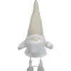 Outlet Gnome with Stars and Faux Fur Sweater Christmas Decoration - 17" - White and Cream Gnomes