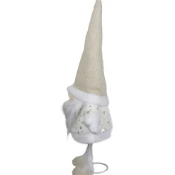 Outlet Gnome with Stars and Faux Fur Sweater Christmas Decoration - 17