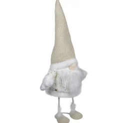 Outlet Gnome with Stars and Faux Fur Sweater Christmas Decoration - 17