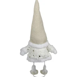 Outlet Gnome with Stars and Faux Fur Sweater Christmas Decoration - 17
