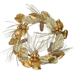 Sale Golden Treasures Glittered Berries and Pine Cone Artificial Christmas Wreath - 24-Inch, Unlit Unlit
