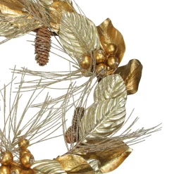 Sale Golden Treasures Glittered Berries and Pine Cone Artificial Christmas Wreath - 24-Inch, Unlit Unlit