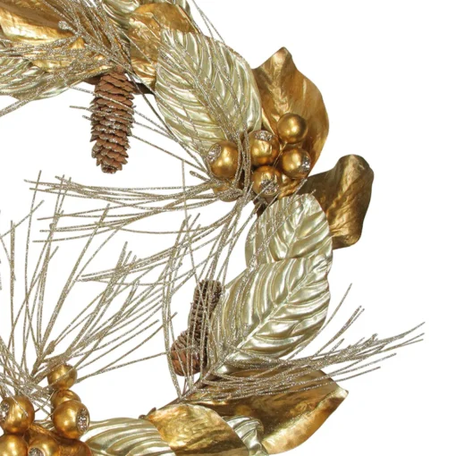 Sale Golden Treasures Glittered Berries and Pine Cone Artificial Christmas Wreath - 24-Inch, Unlit Unlit