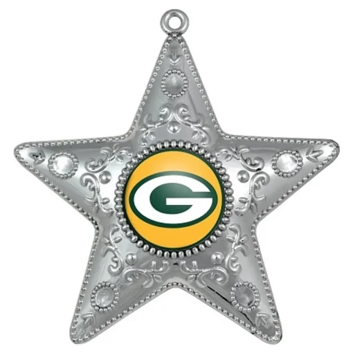 Outlet Green Bay Packers NFL Sports Collectors Series Silver Star Ornament Collectibles