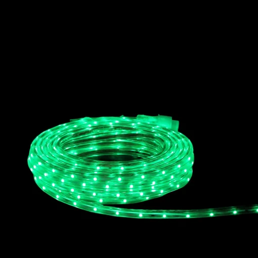 Clearance Green LED Outdoor Christmas Linear Tape Lighting - 30 ft Clear Tube Rope & Tape